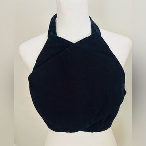 Finders cross cross Black Halter Top  women Medium